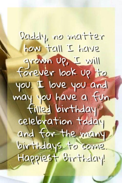 birthday wishes to my father from daughter